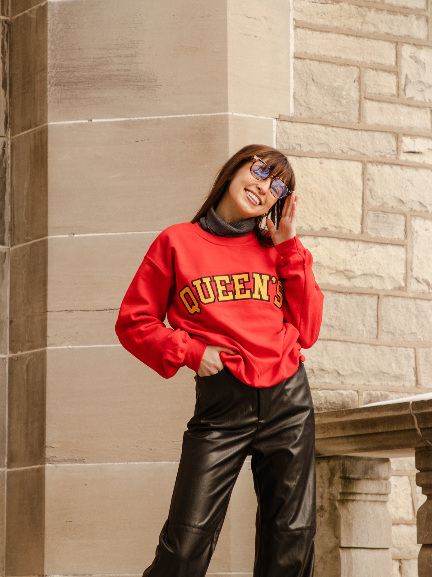 Queen's Twill Crewneck
