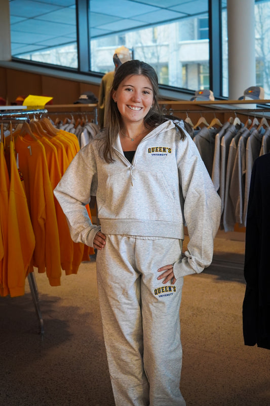 sQUba Cropped Half-Zip Hoodie